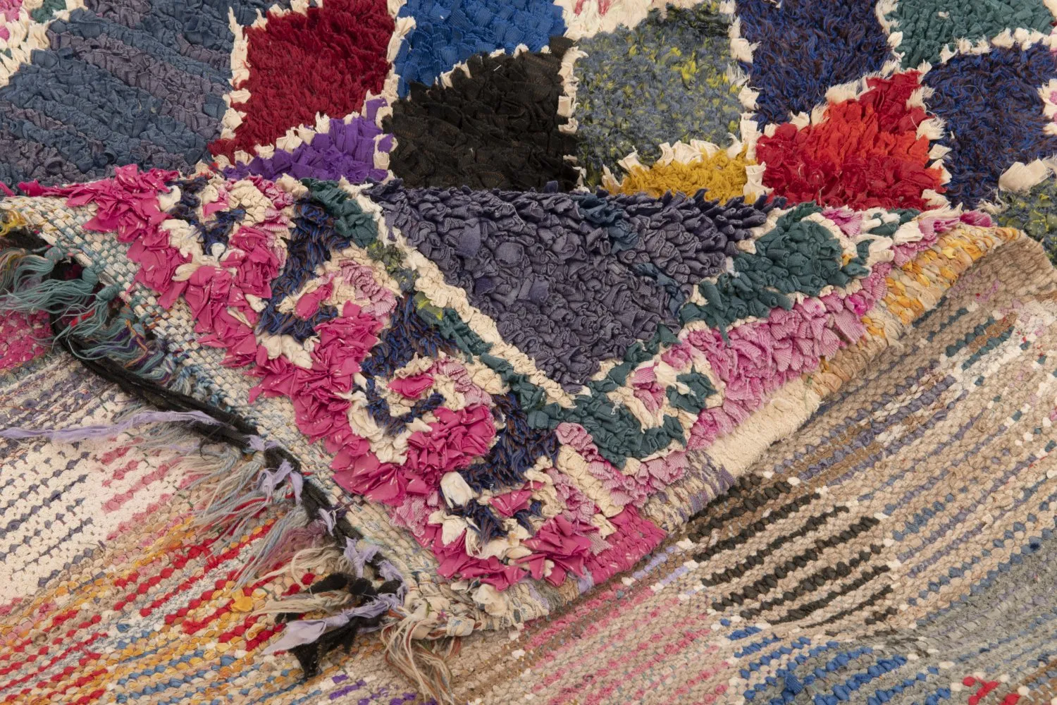 Marokkansk berber tæppe Boucherouite 245 x 110 cm