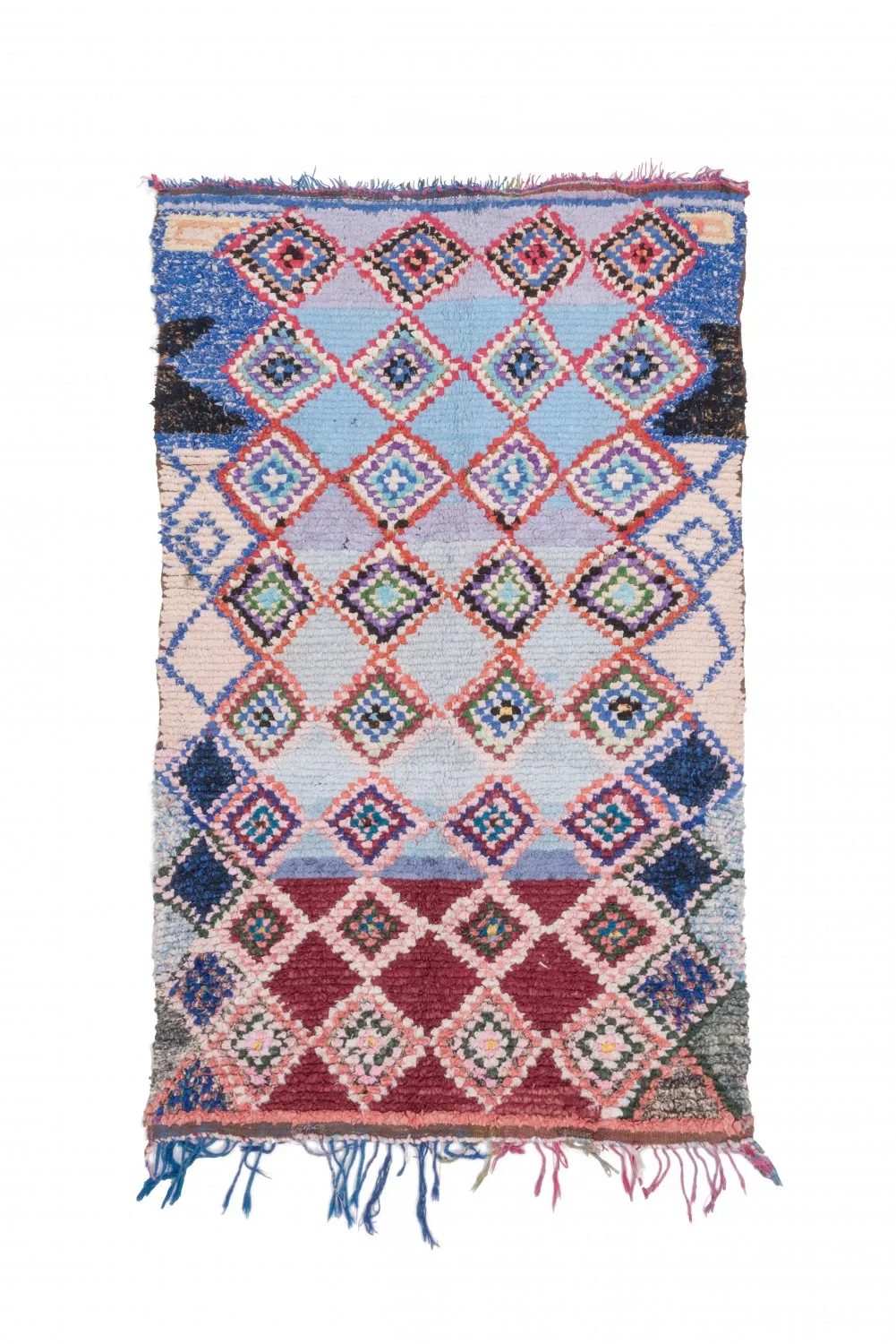 Marokkansk berber tæppe Boucherouite 210 x 125 cm