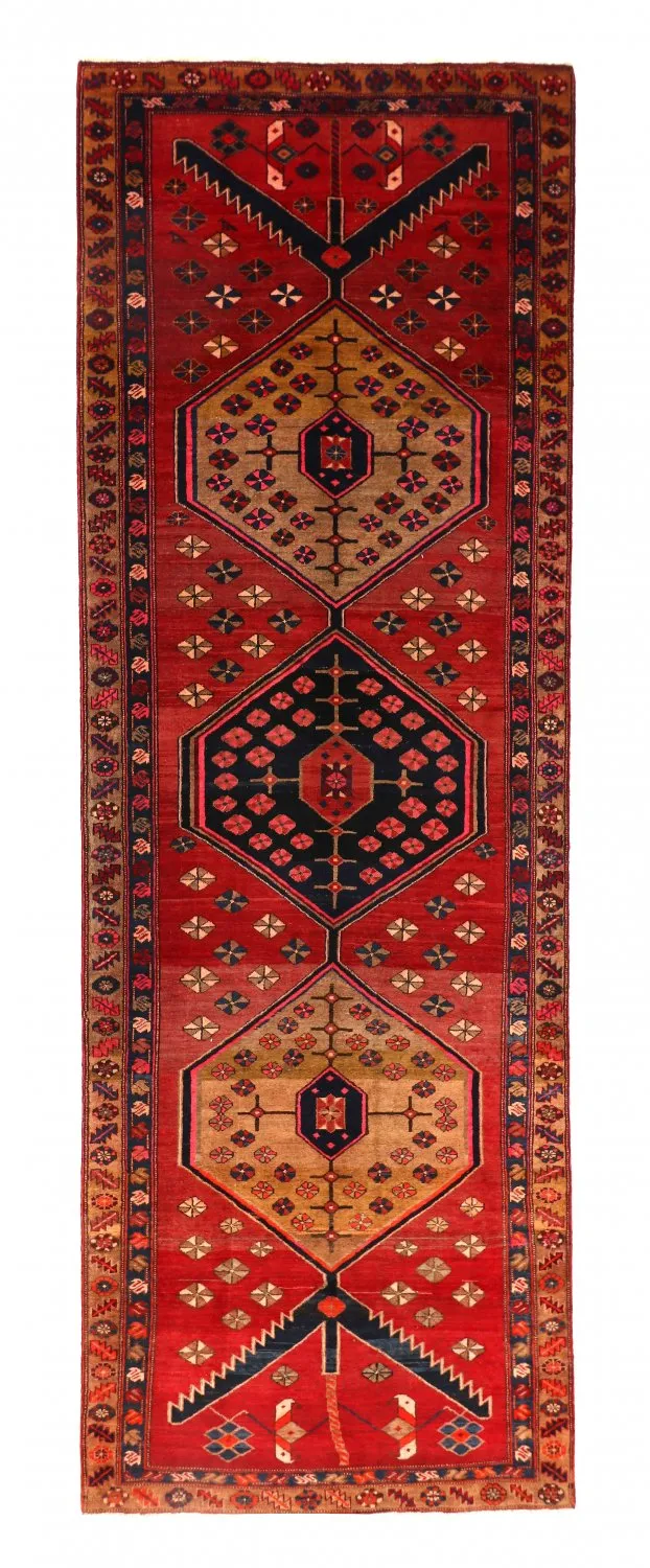 Orientalsk tæppe Hamedan 392 x 129 cm
