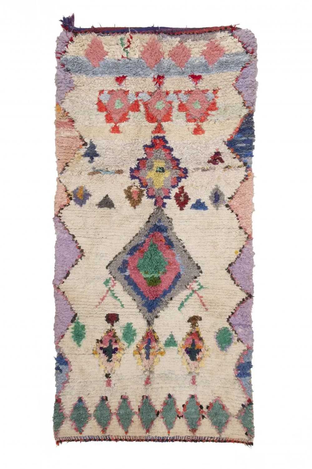Marokkansk berber tæppe Boucherouite 240 x 110 cm