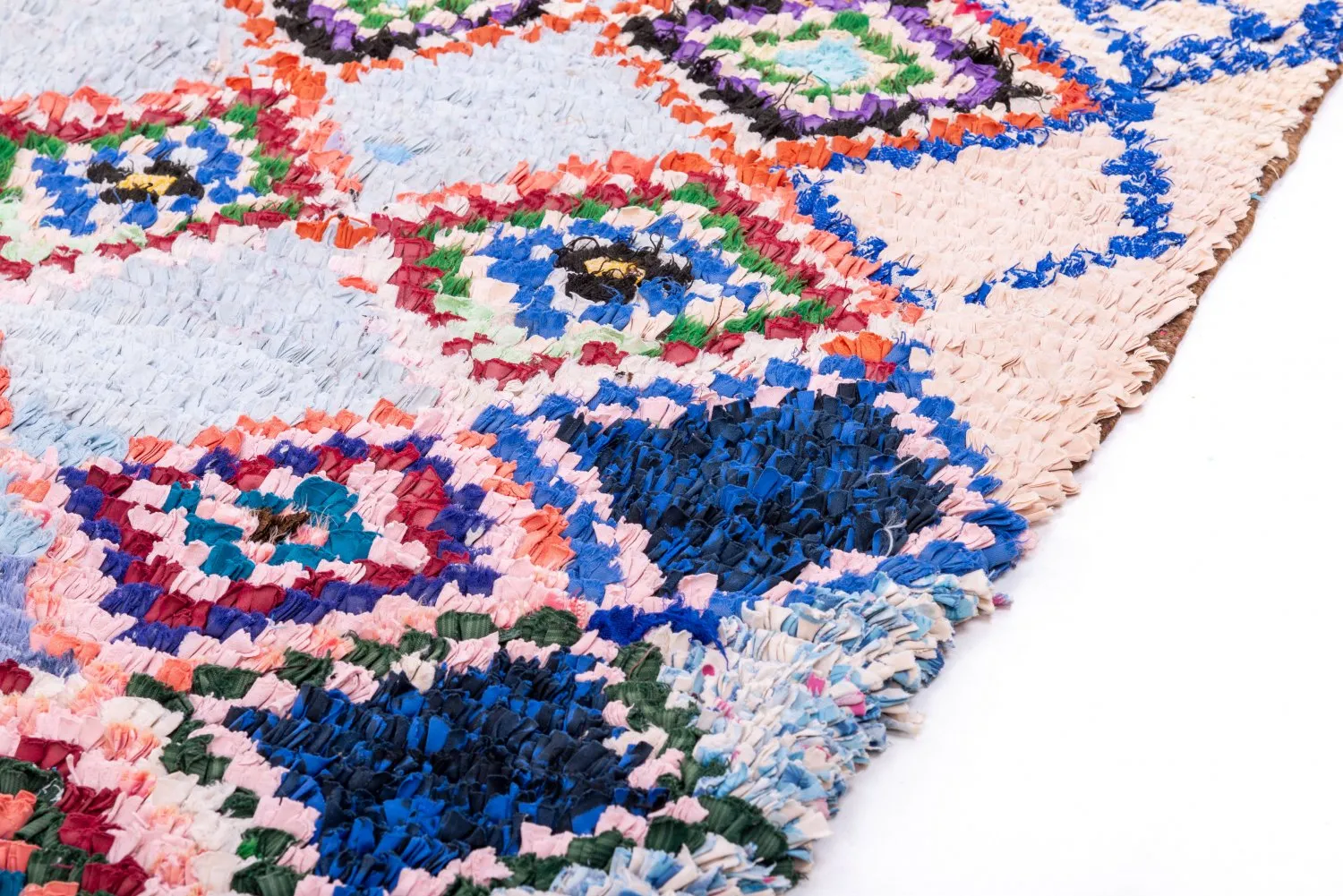 Marokkansk berber tæppe Boucherouite 210 x 125 cm