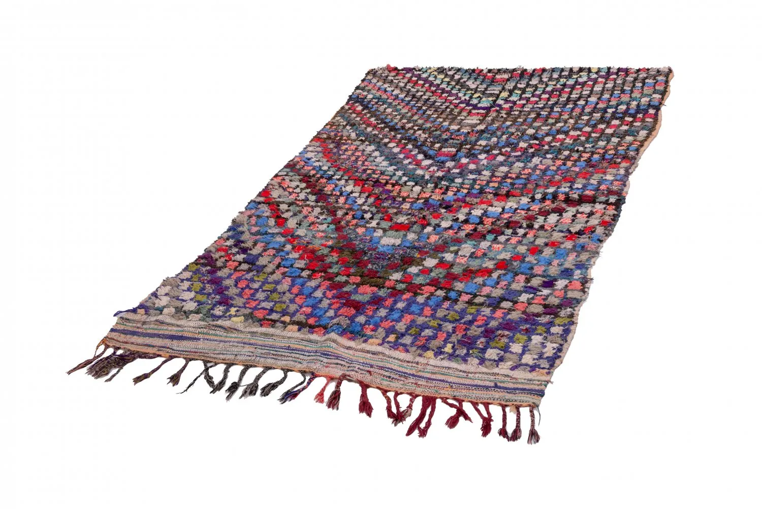 Marokkansk berber tæppe Boucherouite 230 x 125 cm