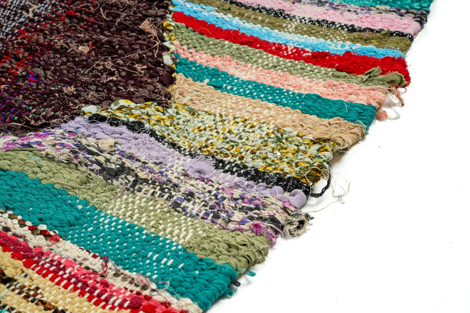 Marokkansk berber tæppe Boucherouite 140 x 230 cm