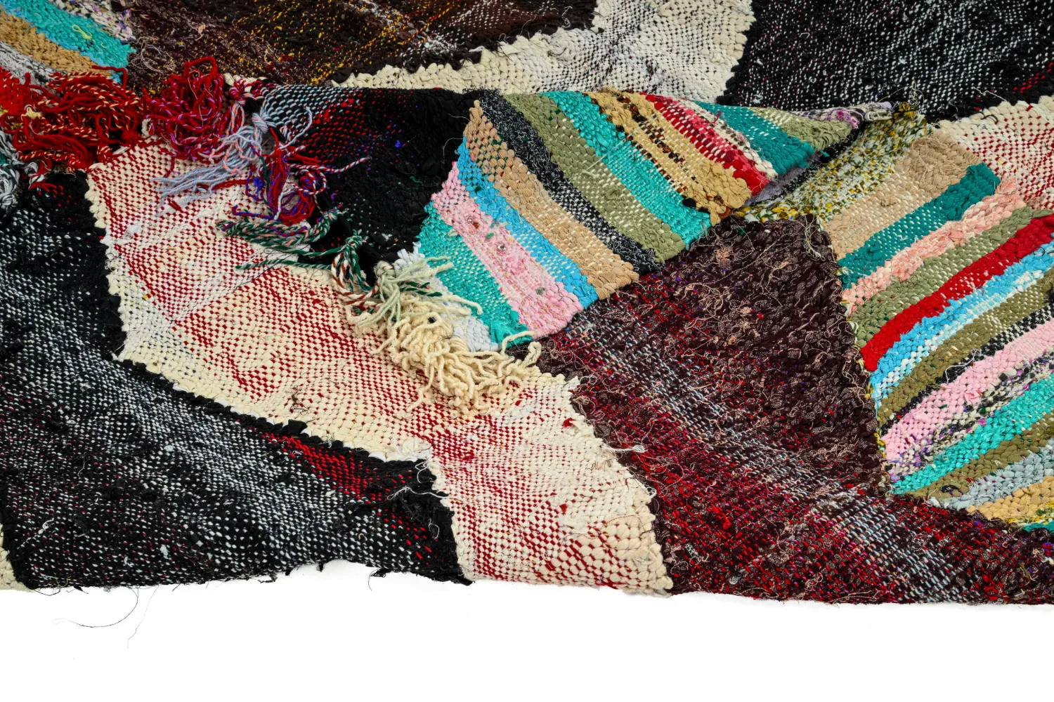 Marokkansk berber tæppe Boucherouite 140 x 230 cm