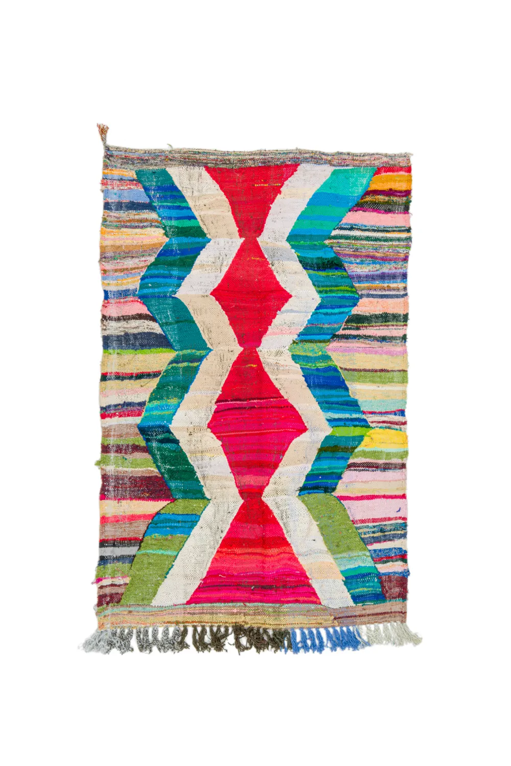 Marokkansk berber tæppe Boucherouite 130 x 205 cm