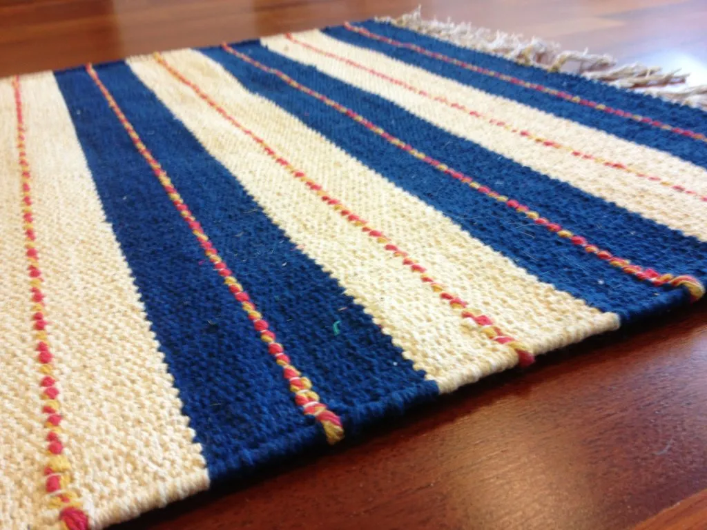 Kludetæppe - Alva (blå)