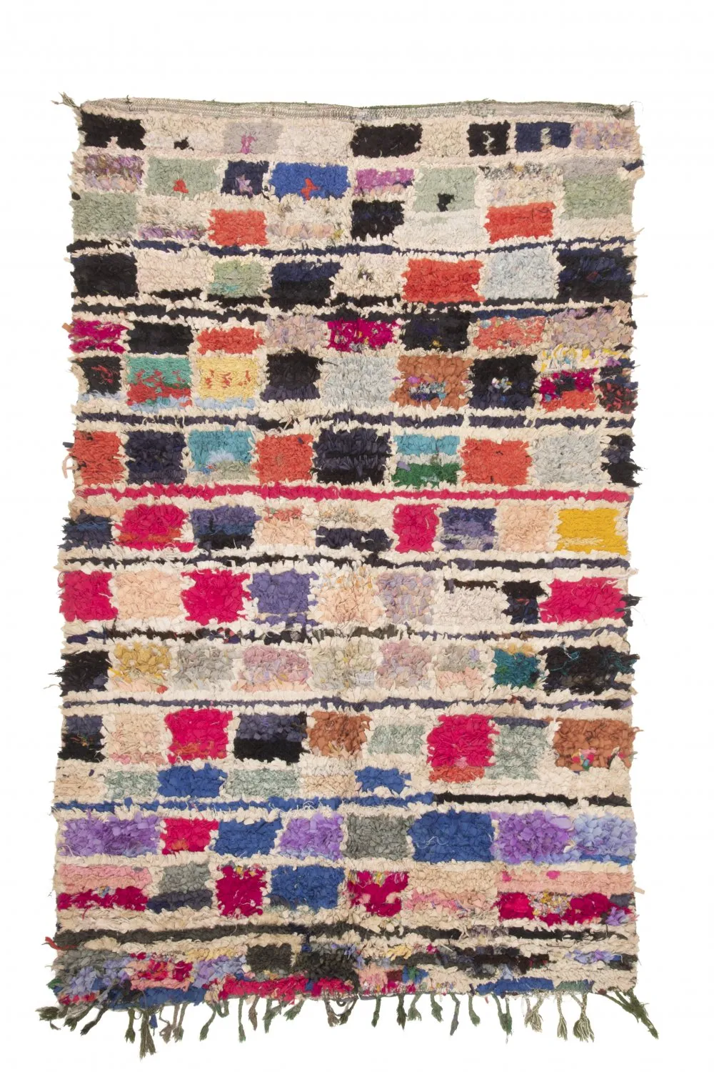 Marokkansk berber tæppe Boucherouite 230 x 135 cm