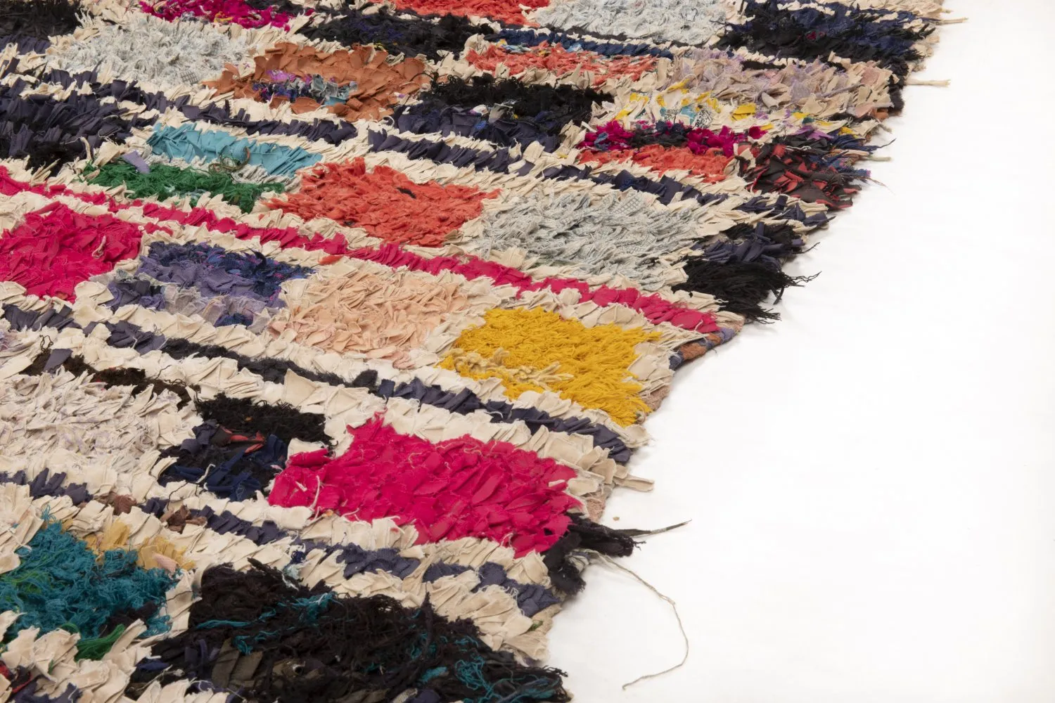 Marokkansk berber tæppe Boucherouite 230 x 135 cm