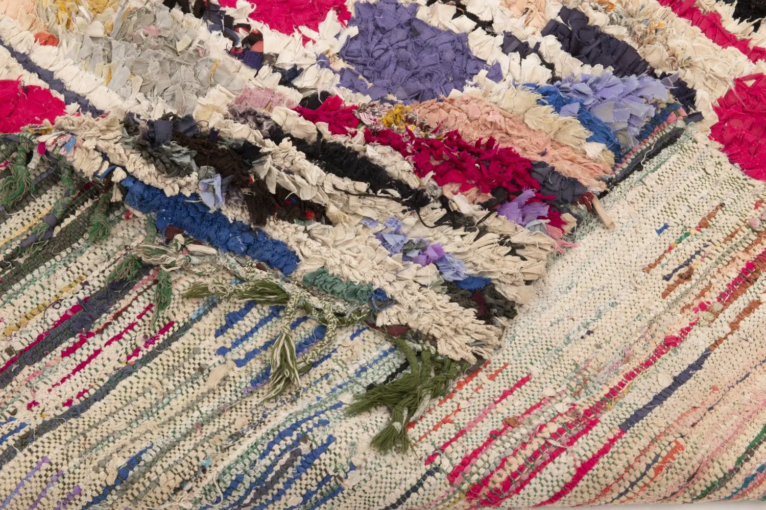 Marokkansk berber tæppe Boucherouite 230 x 135 cm