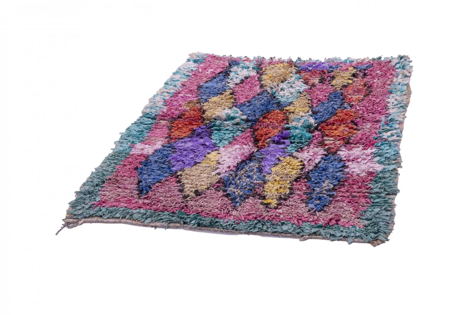 Marokkansk berber tæppe Boucherouite 175 x 135 cm