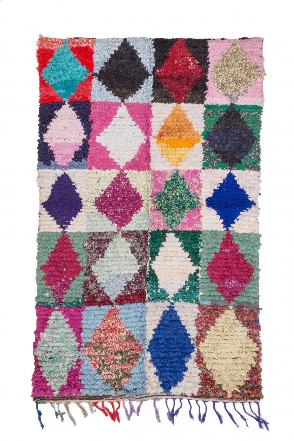 Marokkansk berber tæppe Boucherouite 265 x 155 cm