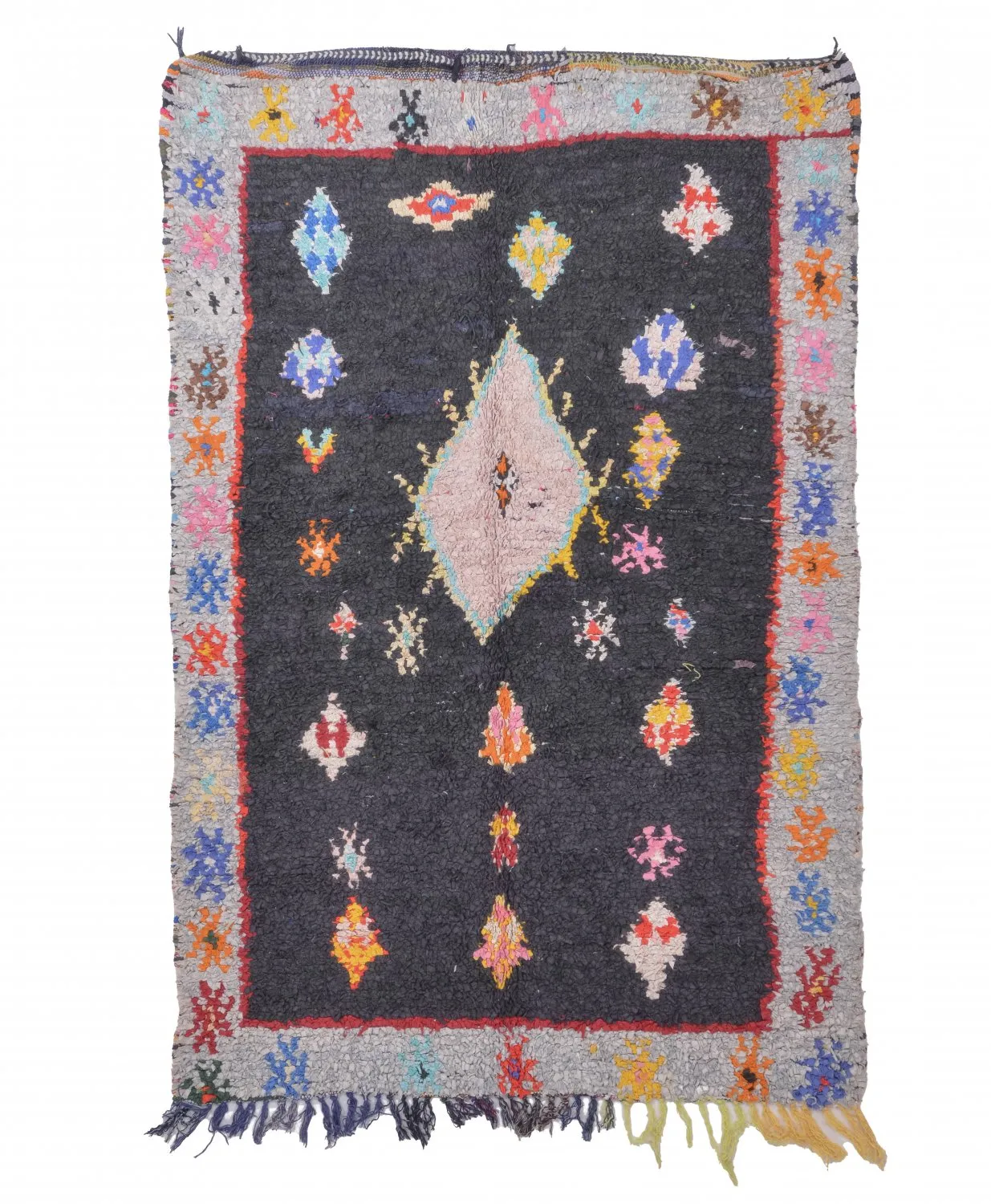 Marokkansk berber tæppe Boucherouite 195 x 120 cm