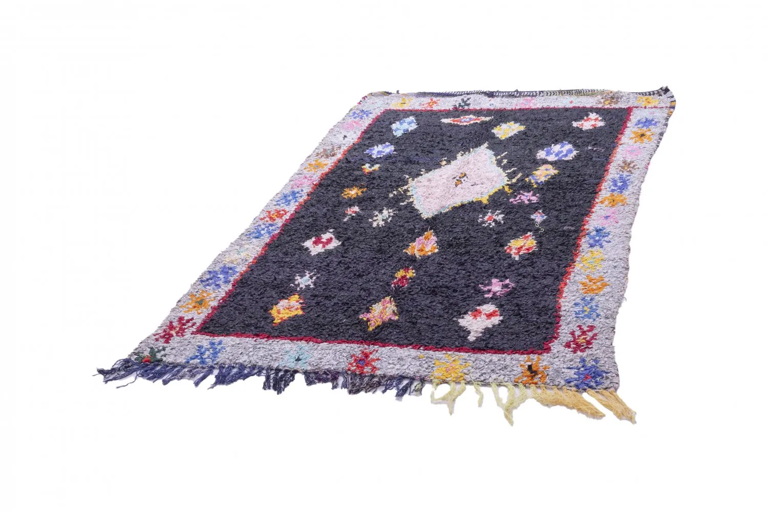 Marokkansk berber tæppe Boucherouite 195 x 120 cm