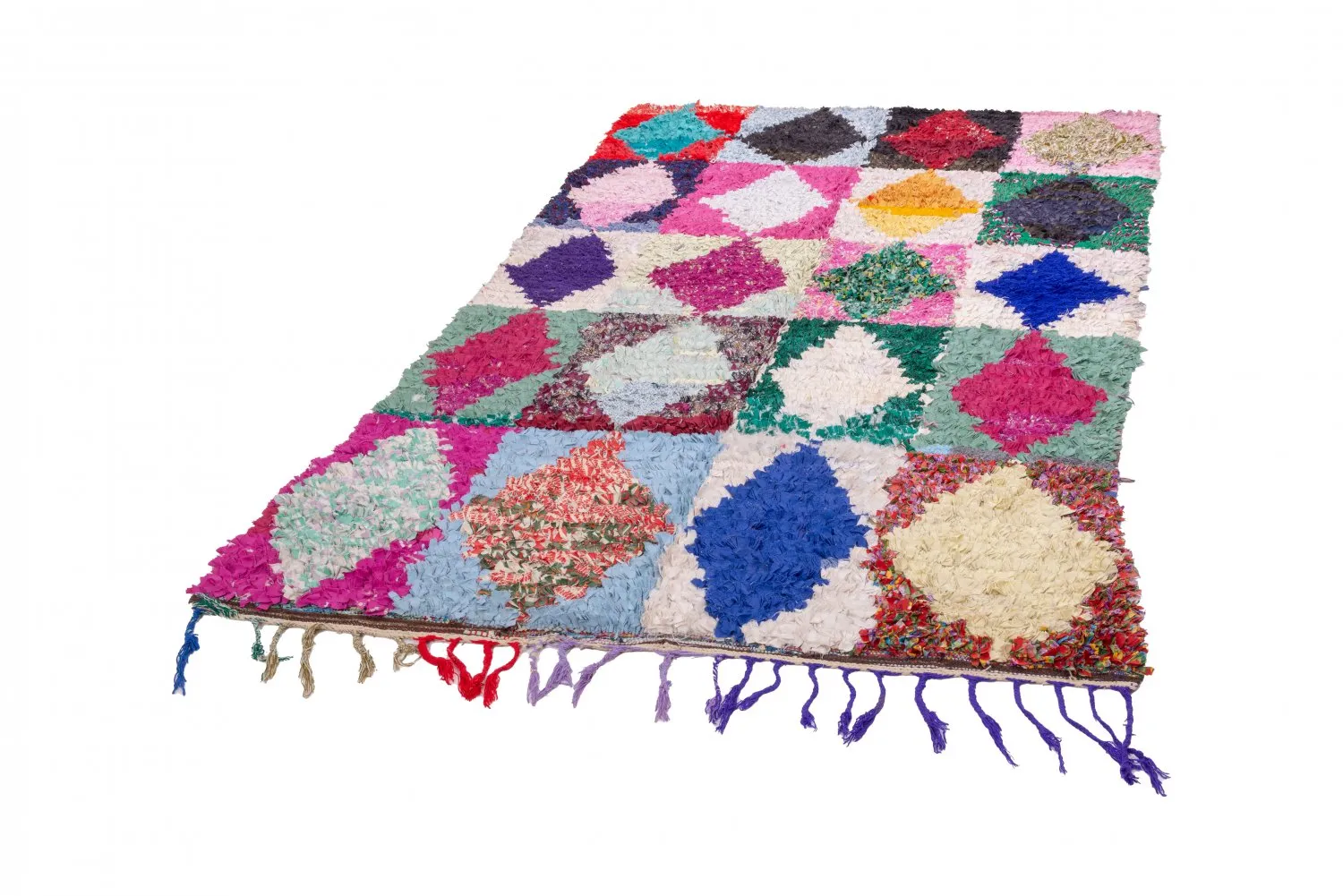Marokkansk berber tæppe Boucherouite 265 x 155 cm