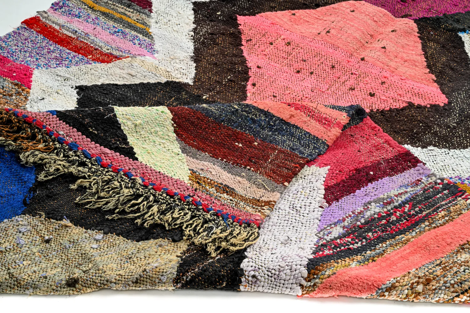 Marokkansk berber tæppe Boucherouite 140 x 245 cm