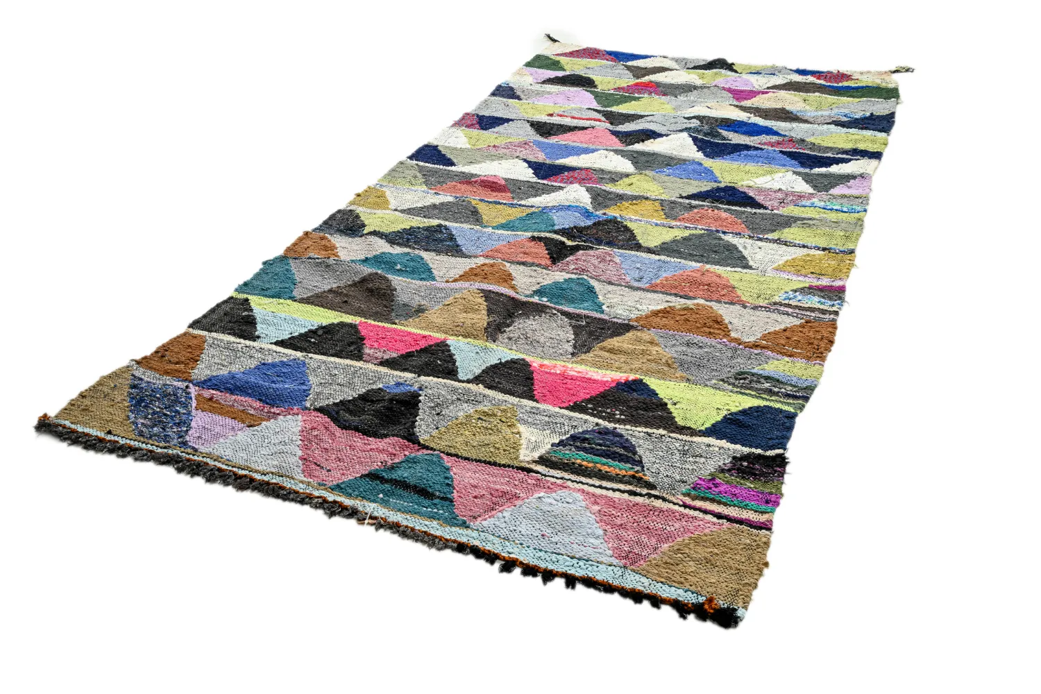 Marokkansk berber tæppe Boucherouite 145 x 305 cm