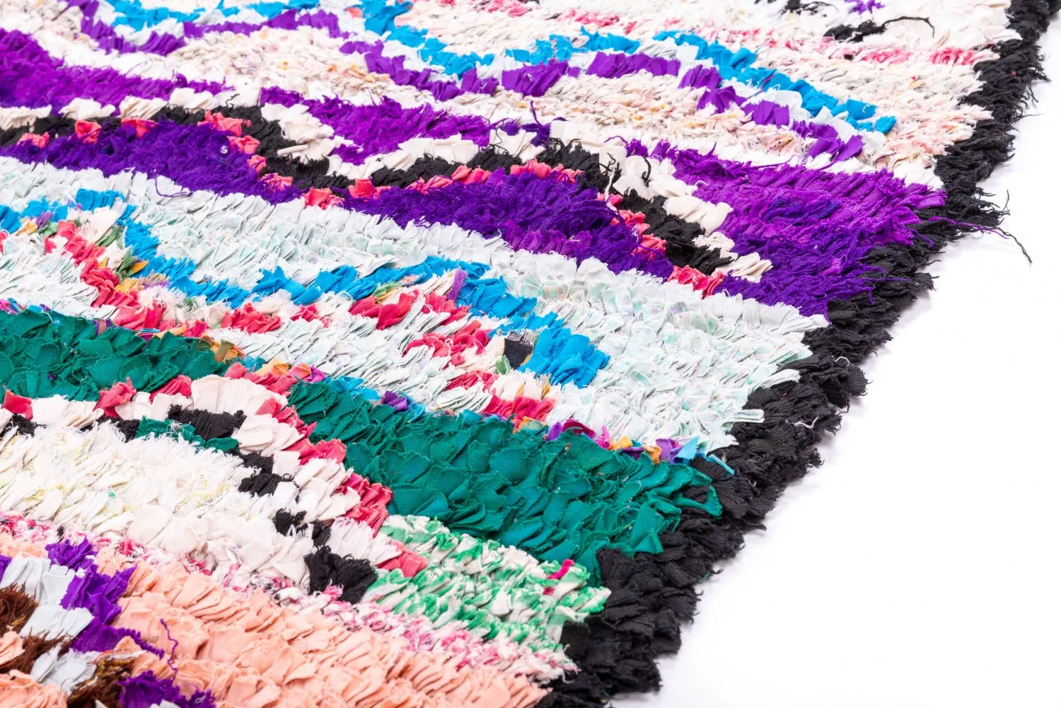 Marokkansk berber tæppe Boucherouite 205 x 140 cm