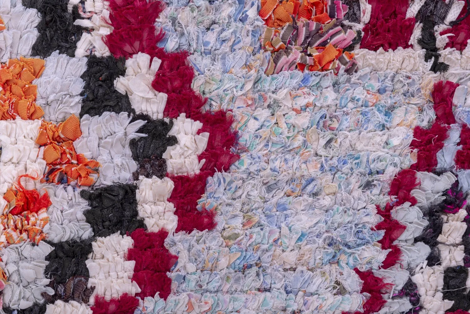 Marokkansk berber tæppe Boucherouite 250 x 125 cm