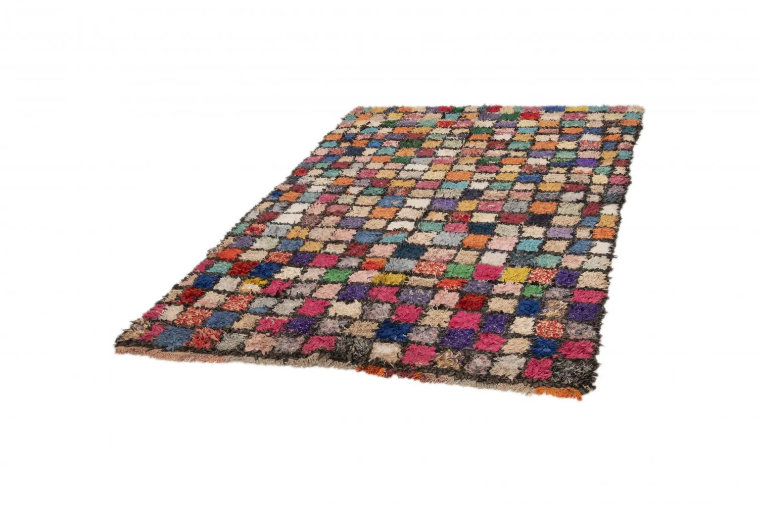 Marokkansk berber tæppe Boucherouite 230 x 140 cm