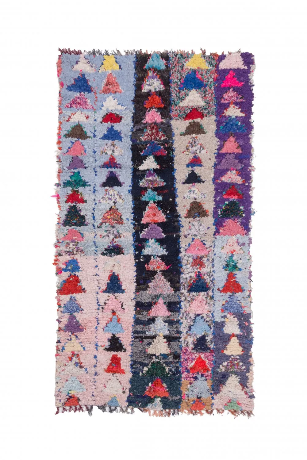Marokkansk berber tæppe Boucherouite 225 x 120 cm