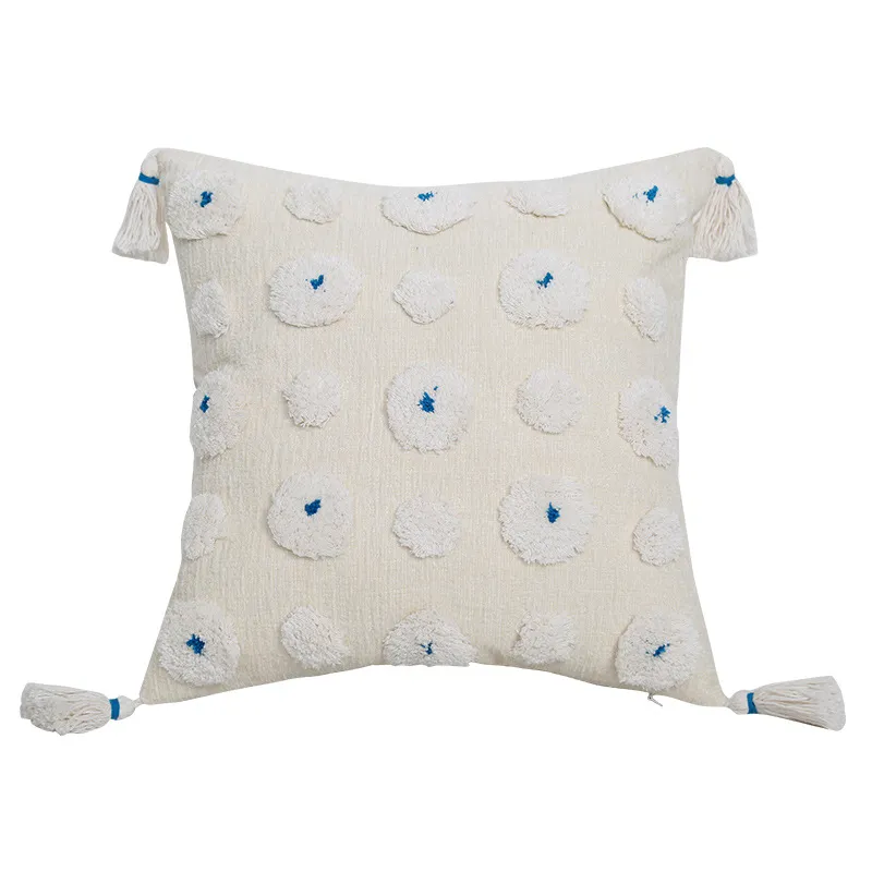 Pudebetræk - Boho Flower (blå)