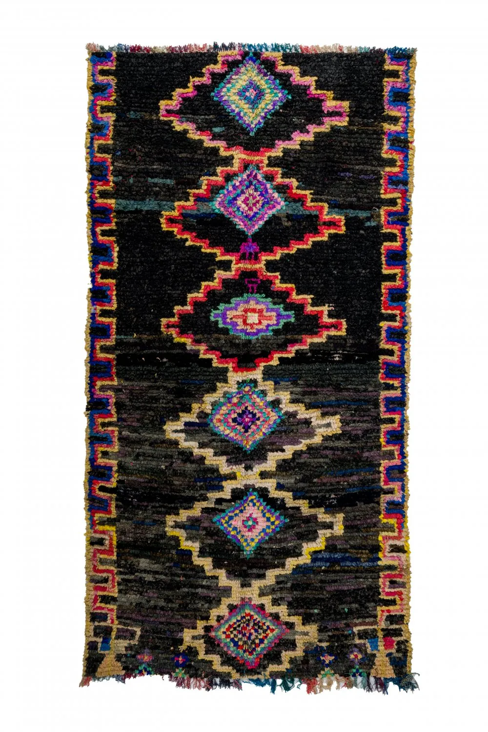 Marokkansk berber tæppe Boucherouite 275 x 145 cm