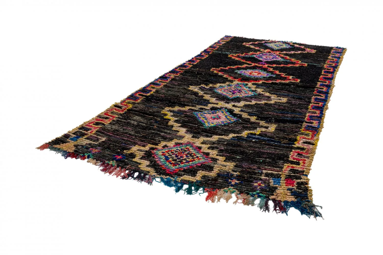 Marokkansk berber tæppe Boucherouite 275 x 145 cm