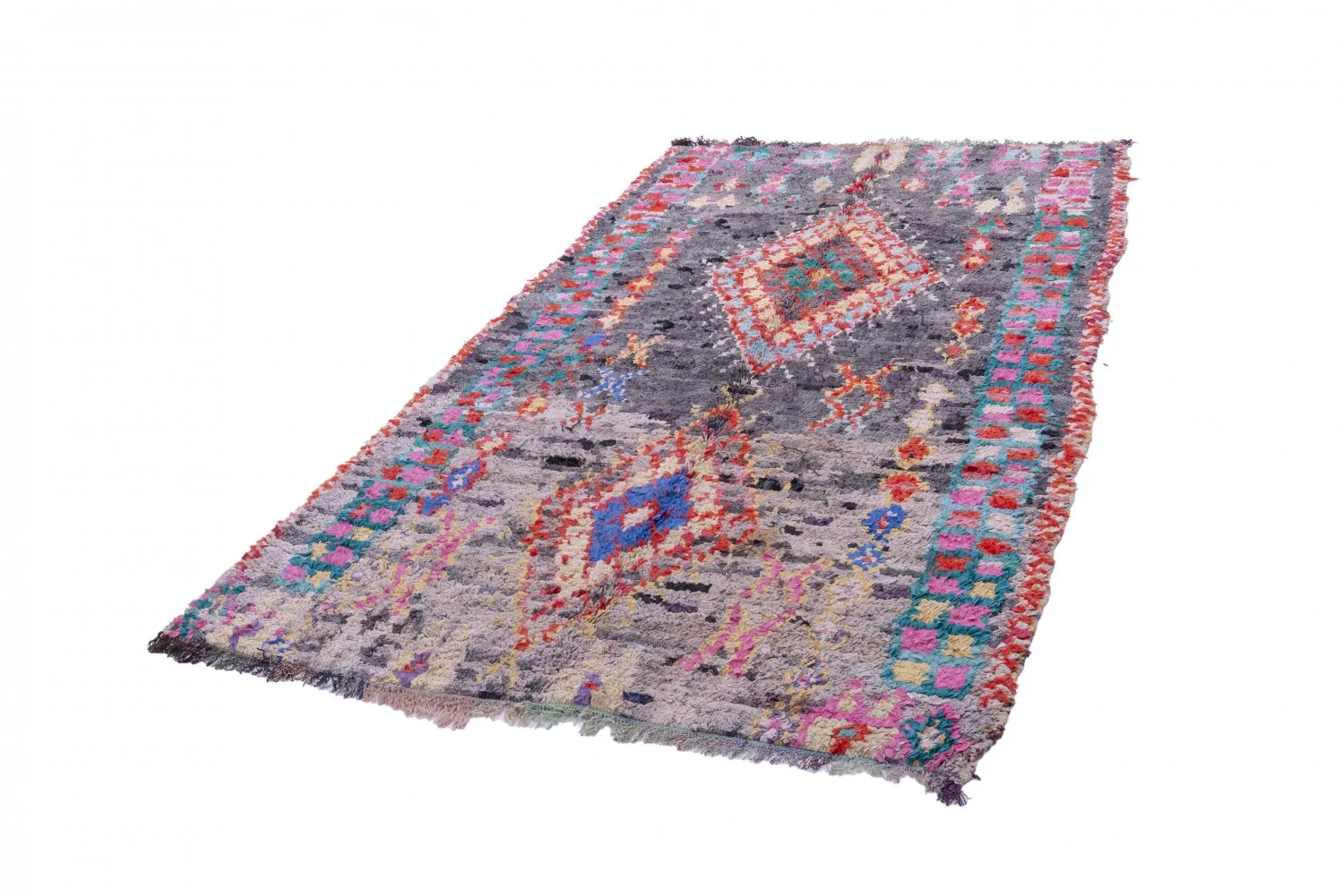 Marokkansk berber tæppe Boucherouite 230 x 125 cm