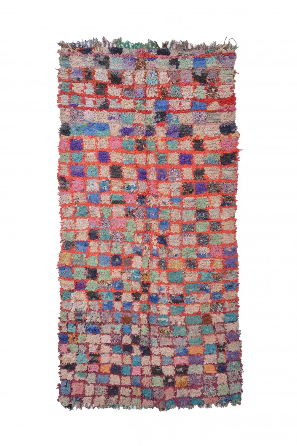 Marokkansk berber tæppe Boucherouite 255 x 125 cm