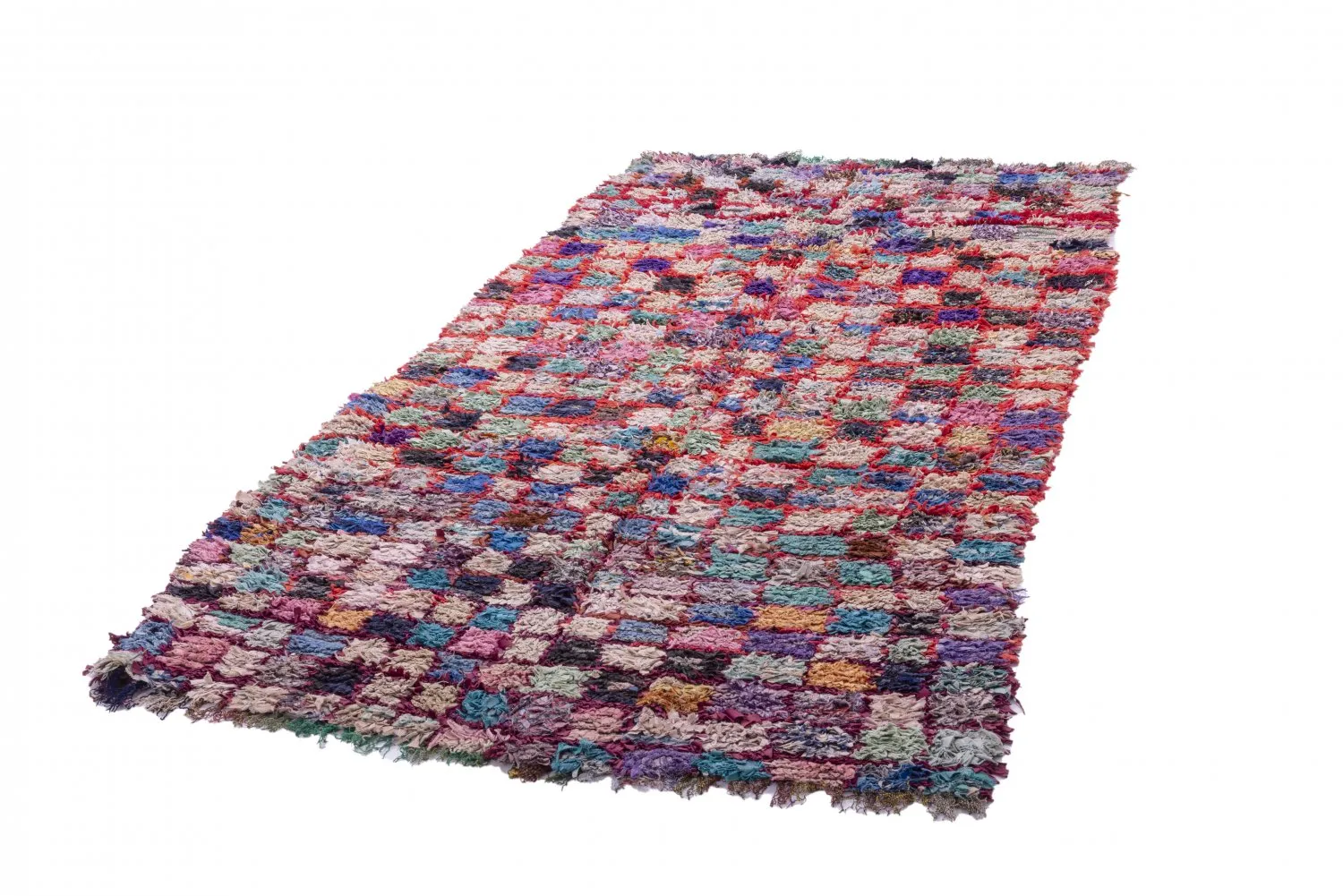 Marokkansk berber tæppe Boucherouite 255 x 125 cm