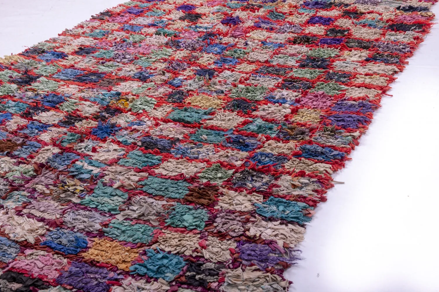 Marokkansk berber tæppe Boucherouite 255 x 125 cm