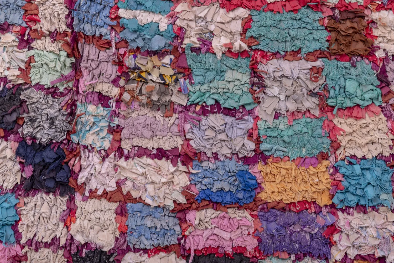 Marokkansk berber tæppe Boucherouite 255 x 125 cm