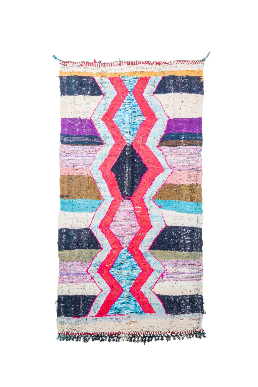 Marokkansk berber tæppe Boucherouite 115 x 220 cm