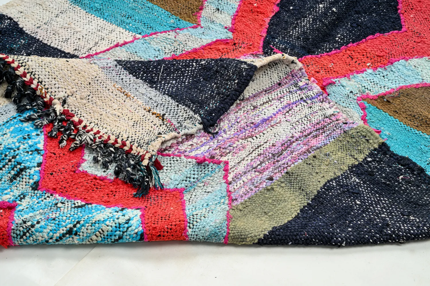 Marokkansk berber tæppe Boucherouite 115 x 220 cm