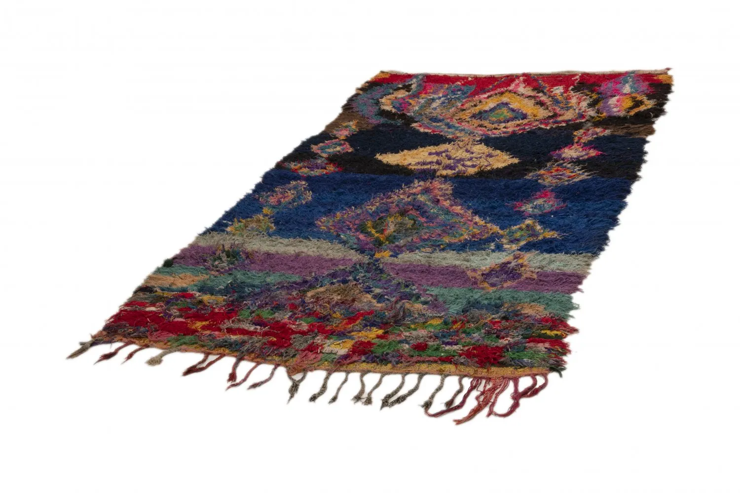 Marokkansk berber tæppe Boucherouite 270 x 140 cm
