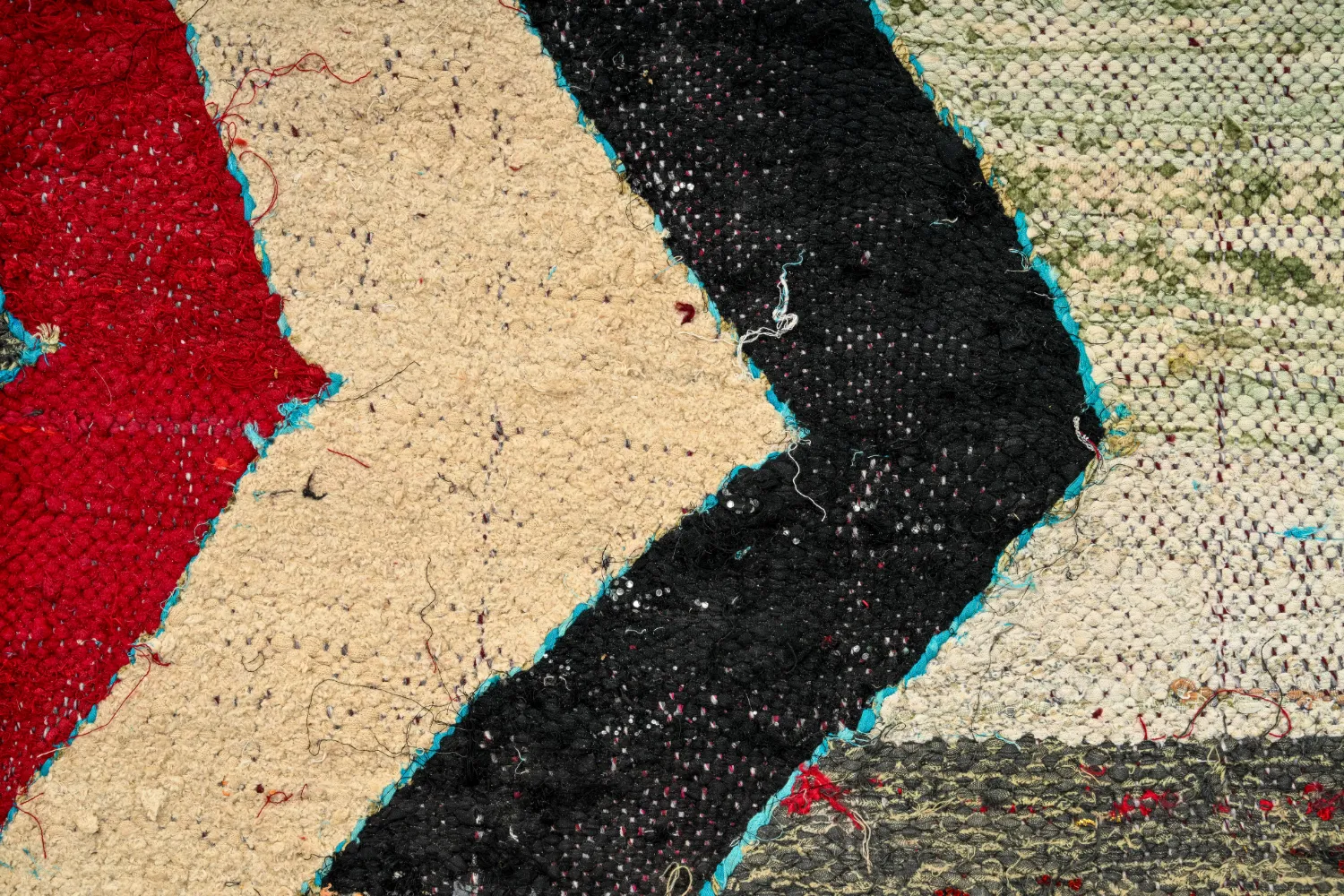 Marokkansk berber tæppe Boucherouite 130 x 225 cm