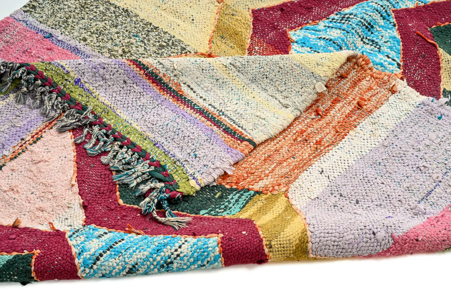 Marokkansk berber tæppe Boucherouite 125 x 215 cm