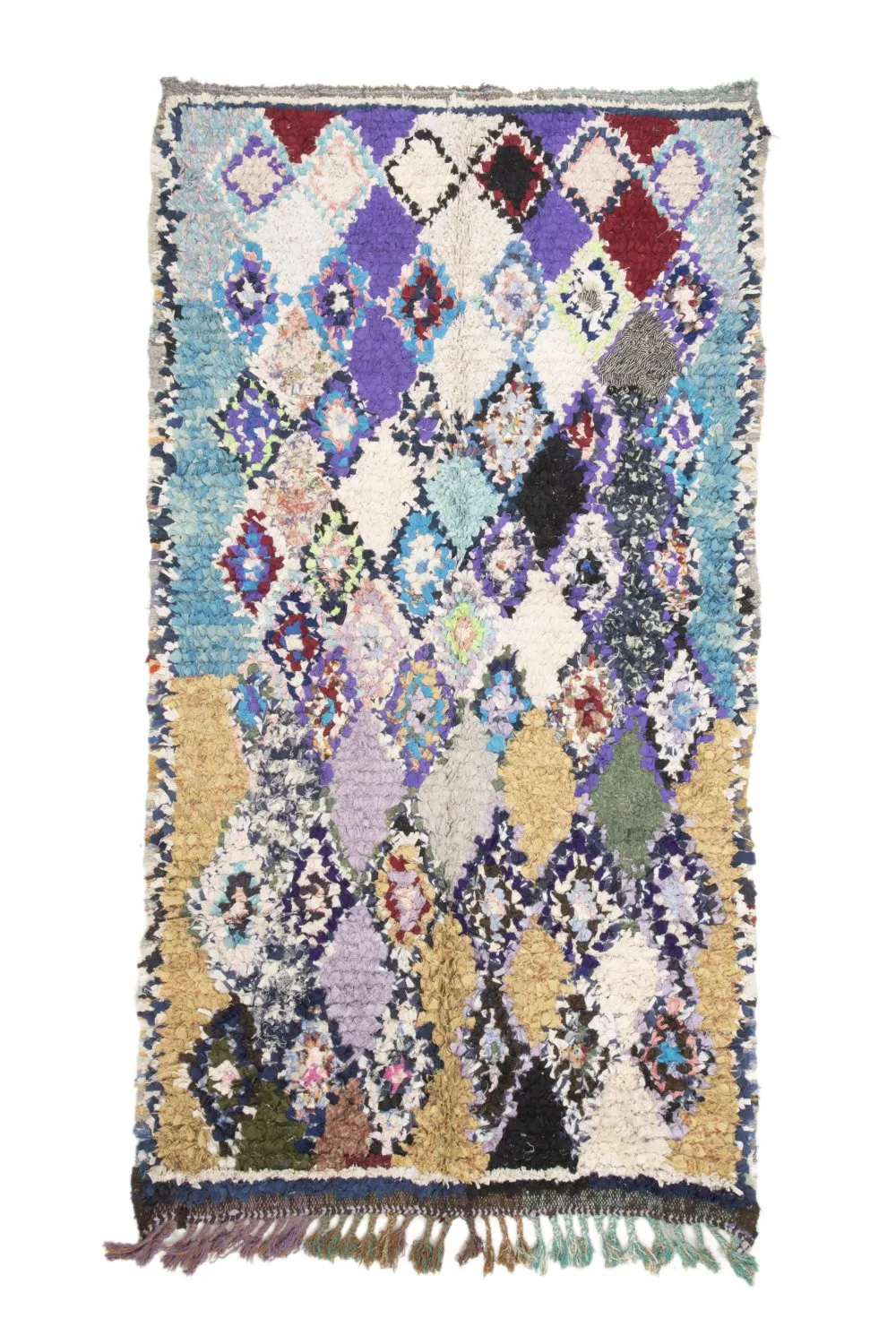 Marokkansk berber tæppe Boucherouite 260 x 140 cm