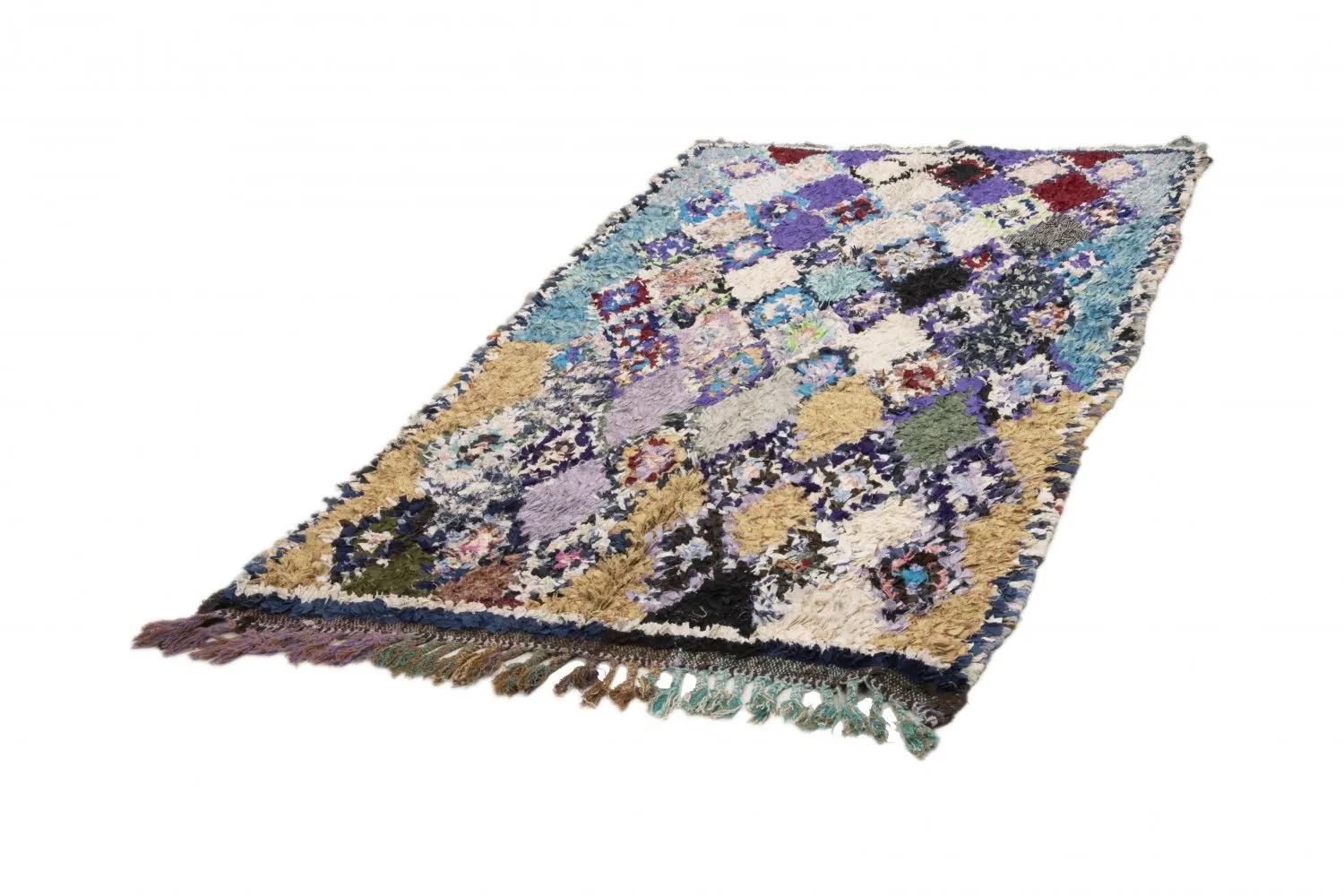 Marokkansk berber tæppe Boucherouite 260 x 140 cm