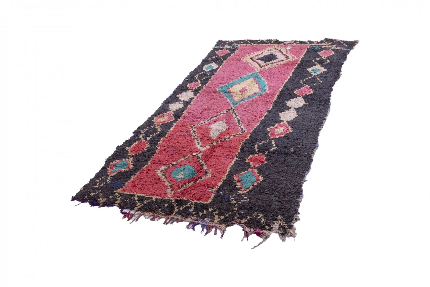 Marokkansk berber tæppe Boucherouite 275 x 135 cm