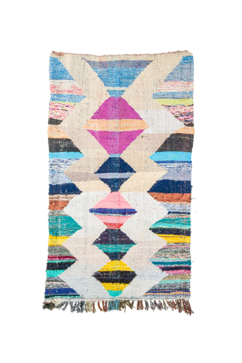 Marokkansk berber tæppe Boucherouite 120 x 200 cm