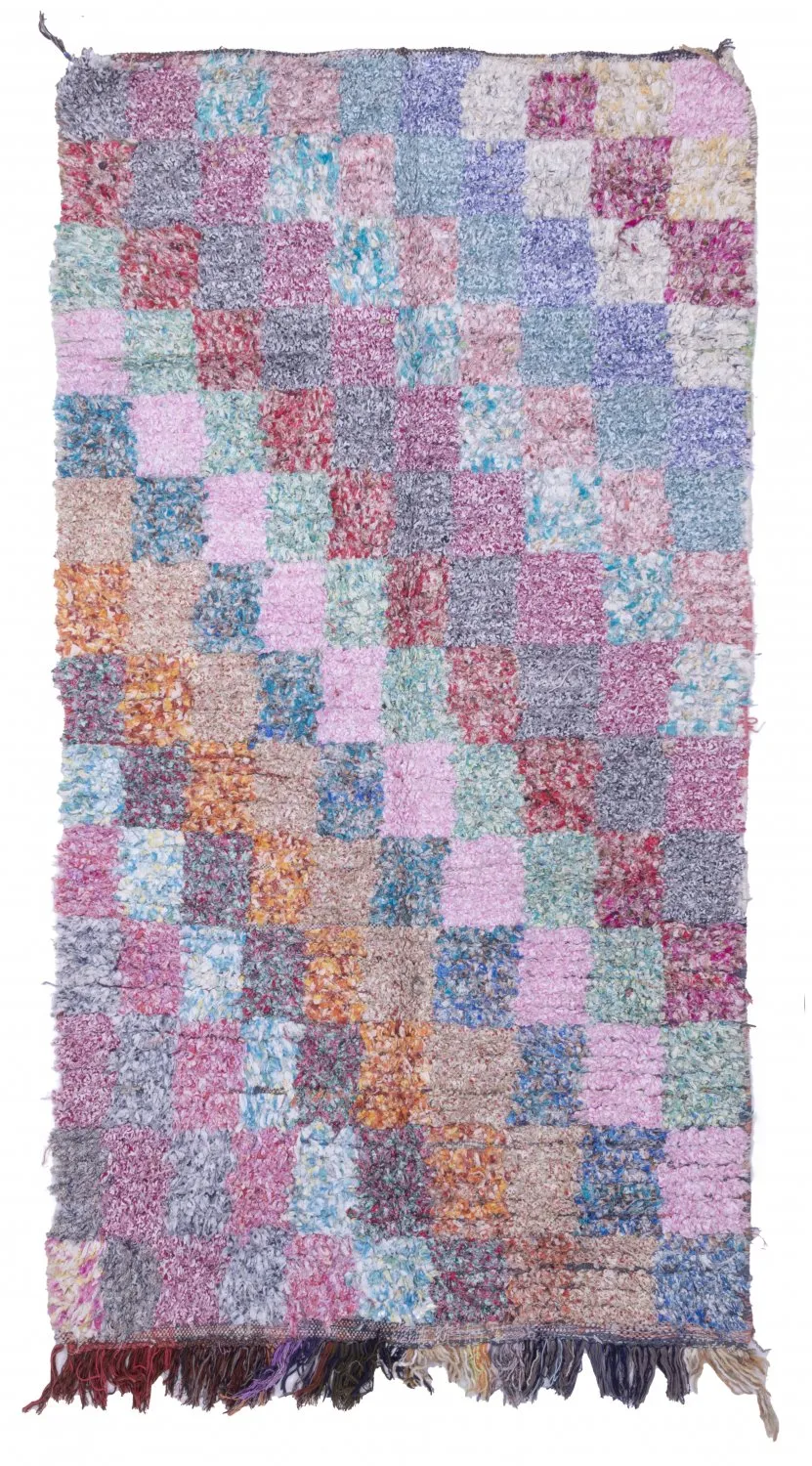 Marokkansk berber tæppe Boucherouite 210 x 105 cm