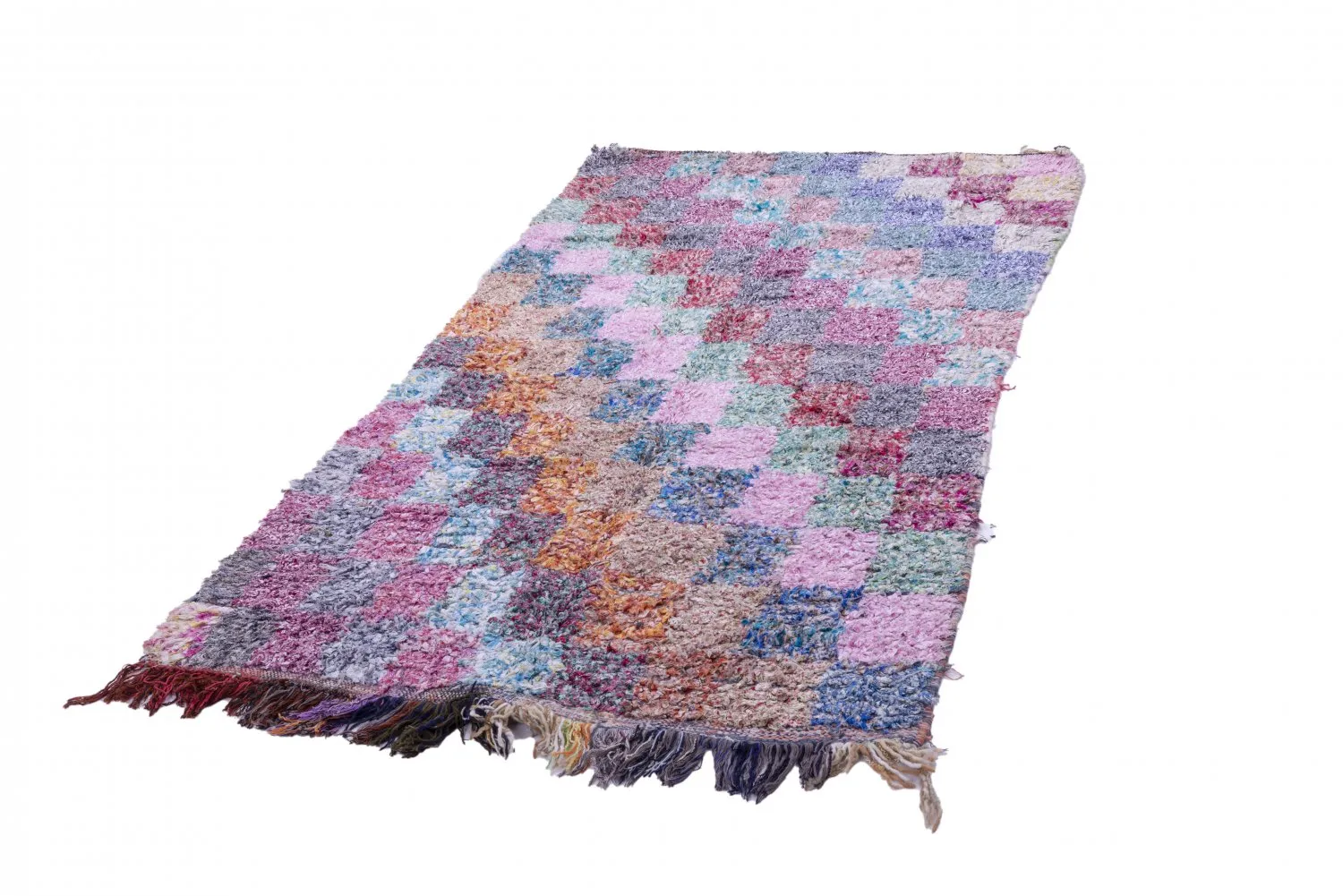 Marokkansk berber tæppe Boucherouite 210 x 105 cm