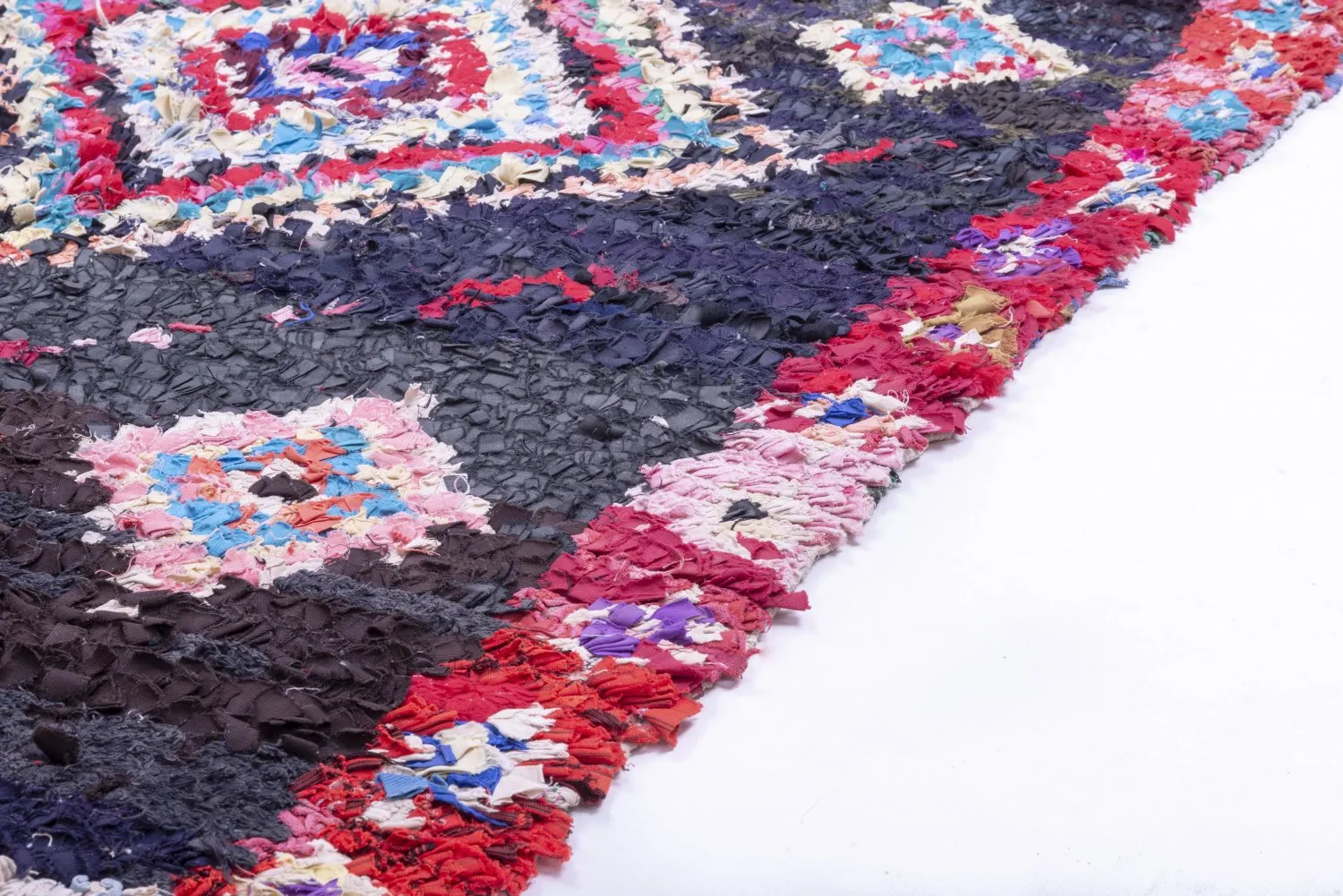 Marokkansk berber tæppe Boucherouite 220 x 130 cm