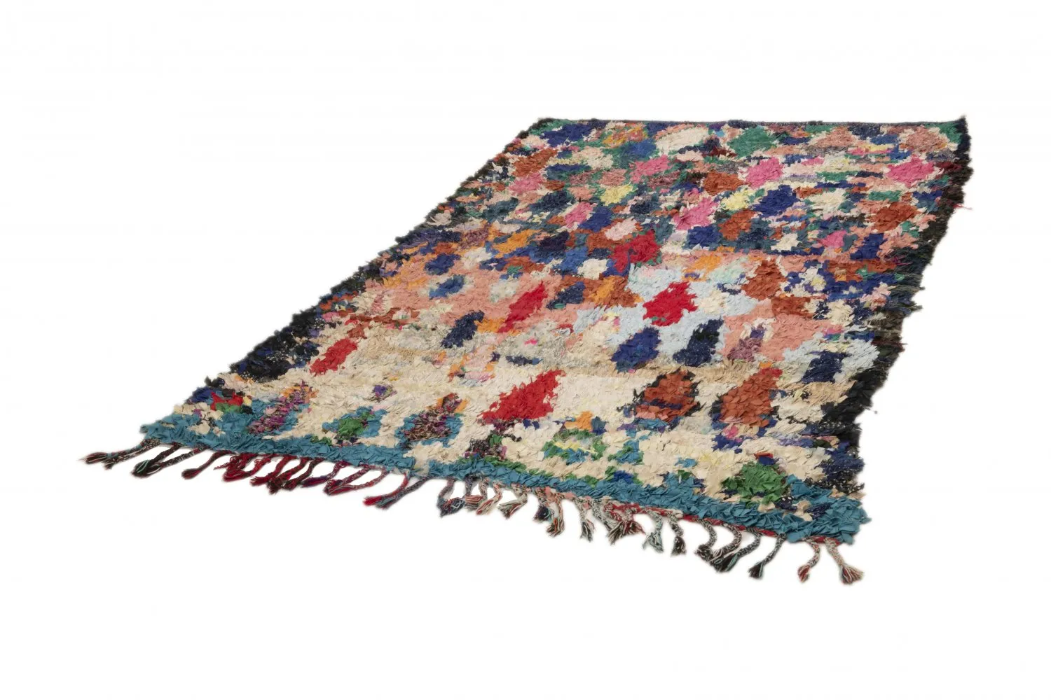 Marokkansk berber tæppe Boucherouite 220 x 140 cm