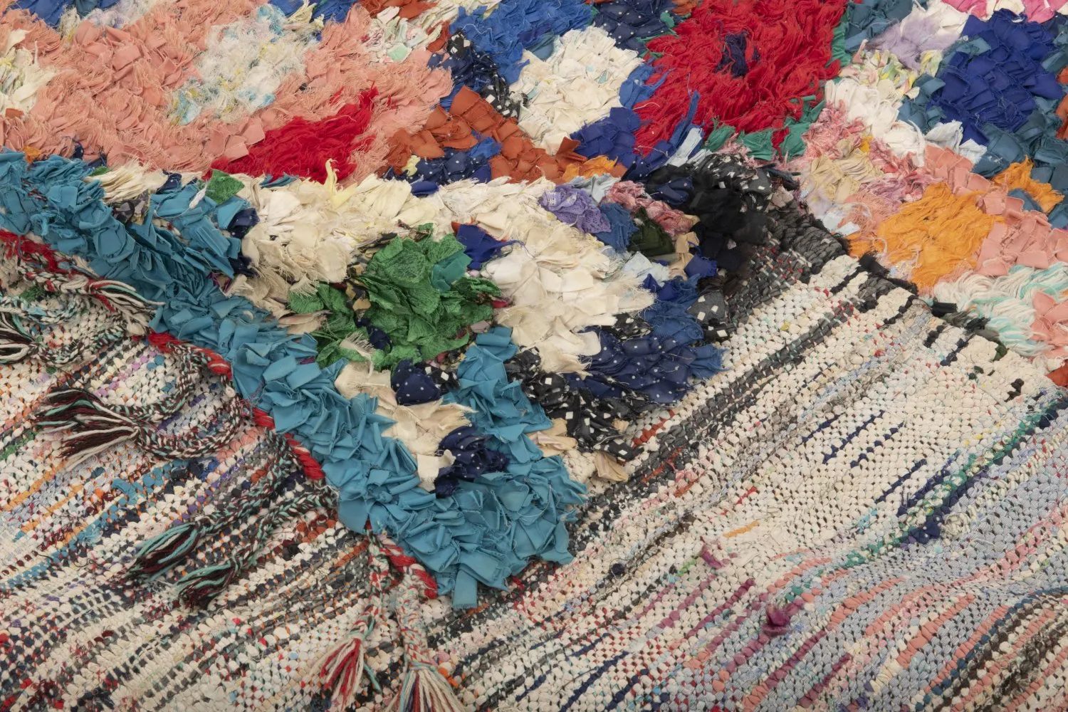 Marokkansk berber tæppe Boucherouite 220 x 140 cm