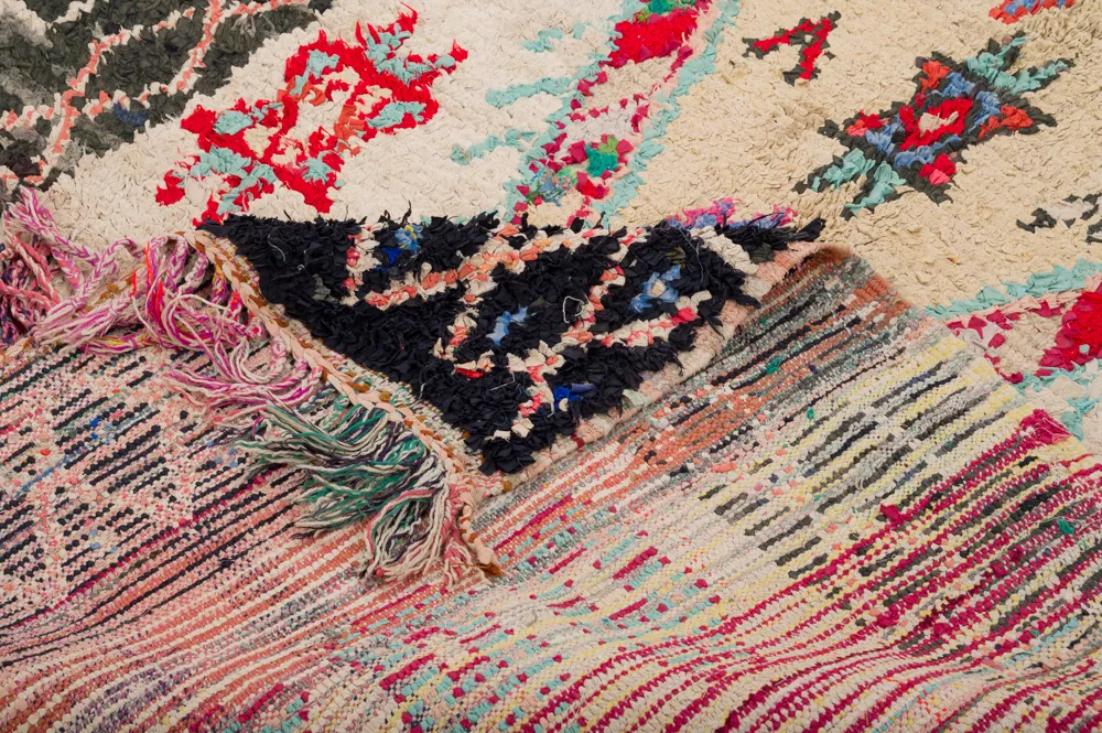 Marokkansk berber tæppe Boucherouite 270 x 130 cm