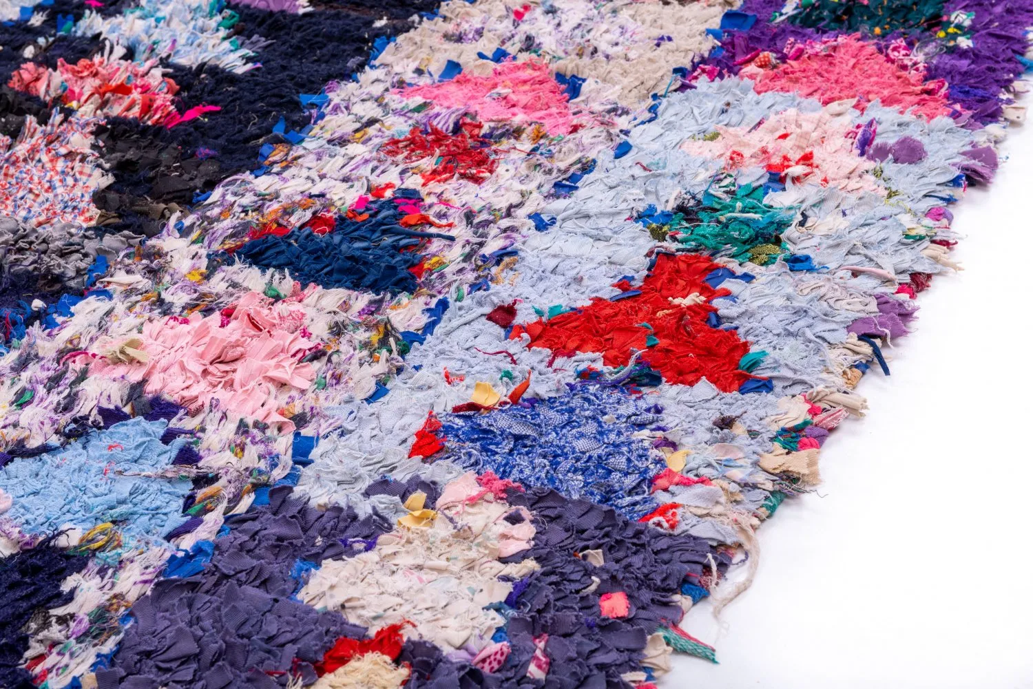 Marokkansk berber tæppe Boucherouite 225 x 120 cm