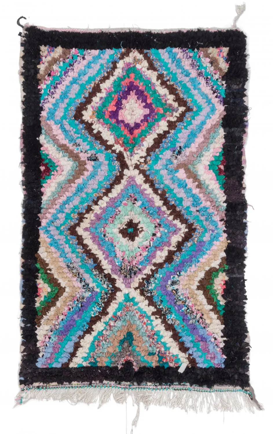 Marokkansk berber tæppe Boucherouite 195 x 120 cm