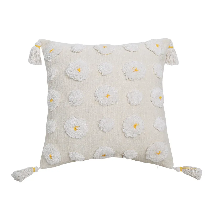 Pudebetræk - Boho Flower (gul)